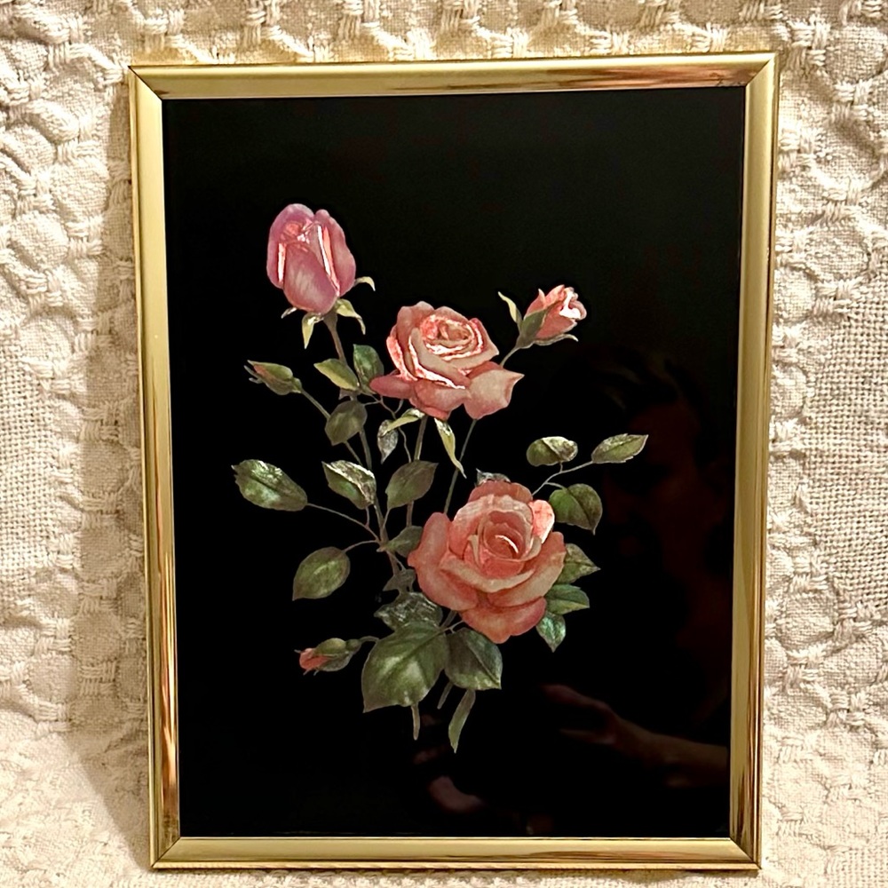Vtg 1981 Gold Framed
8x10 Pink Roses Foil Art
Numbered Limited Rare
Find Kafka